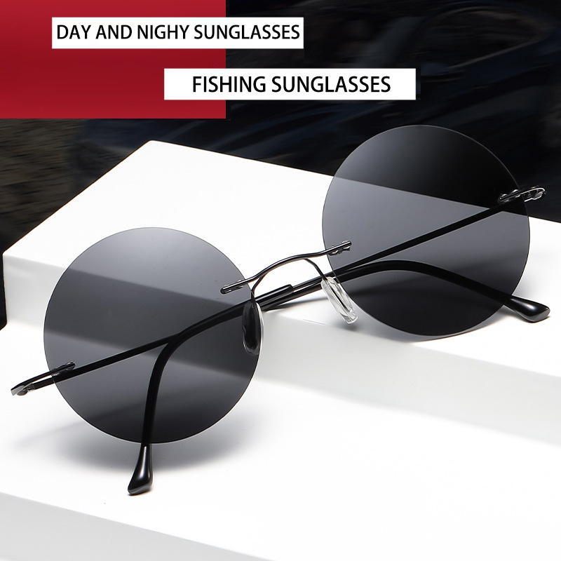 Sunglasses Uv400 - BOYSEEN Occhiali da sole circolari senza