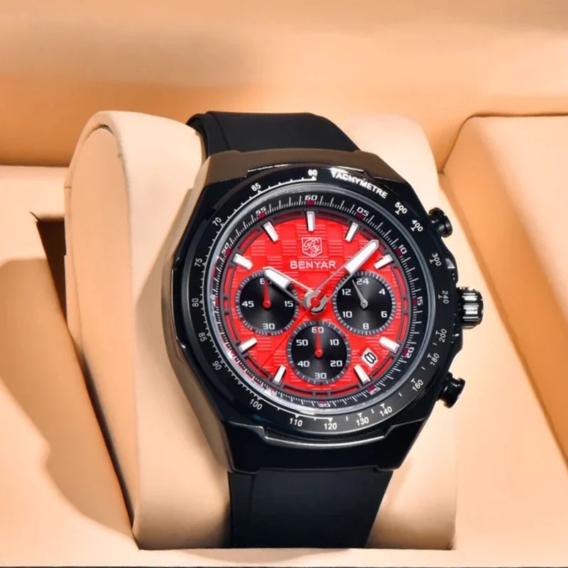 Luxury Watch Men - BENYAR 5215 Orologio al Quarzo di