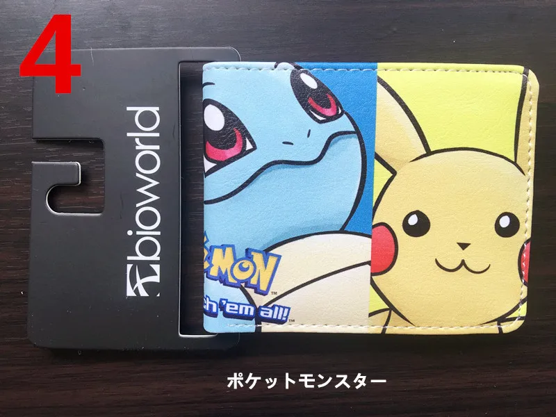 Leather Wallet Men - Portafoglio della serie Kawaii Pikachu, in