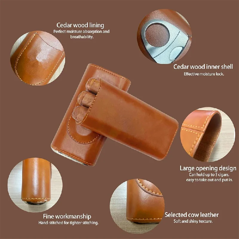 Custodia in pelle per tre siga - Premium Cigar Case recensione e prezzo