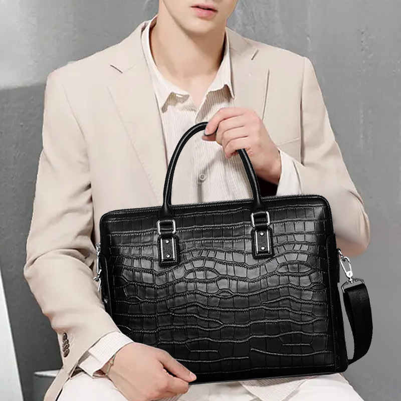 Nuova Borsa da Uomo in Vera Pe - Leather Briefcase recensione e prezzo