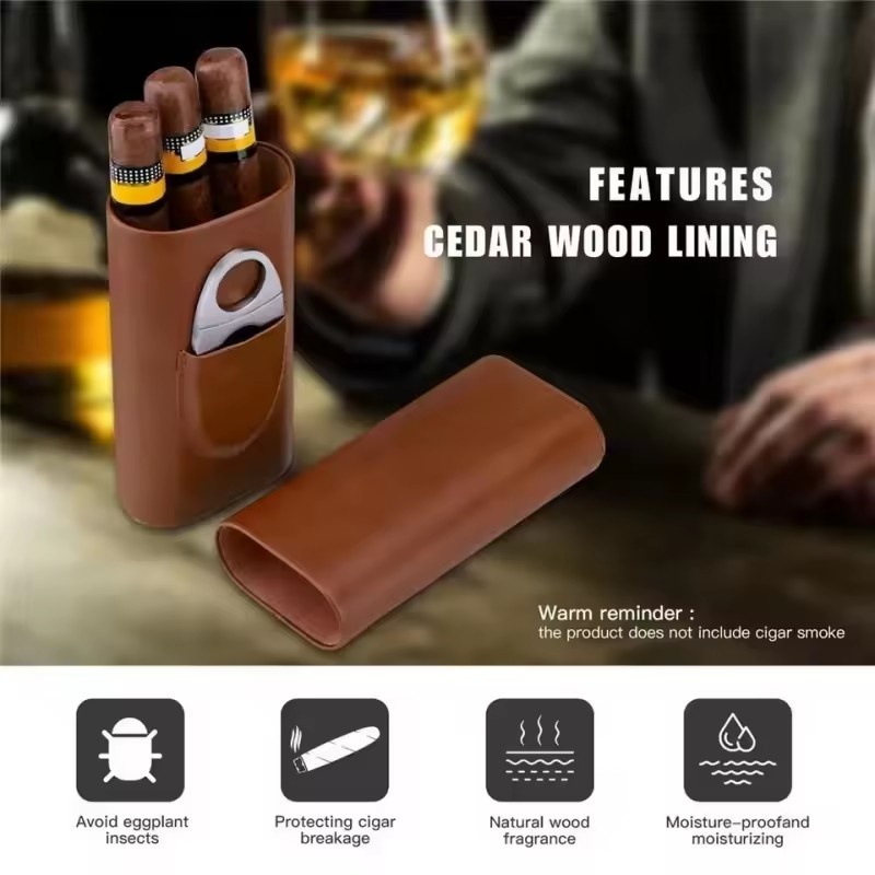 Custodia per sigari in pelle C - Premium Cigar Case recensione e prezzo